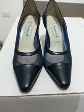 lotto 977 scarpe donna decoltè tacco 7 BLU eleganti VALLEFALCO-FERNANDO n.35