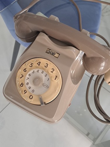 Telefono rotella grigio - telefono, a