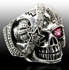 Anello teschio teschio acciaio