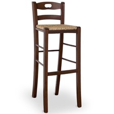 Sgabello h 80 cm legno noce