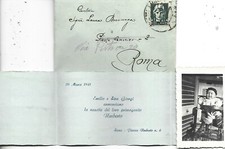 1941 ANNUNCIO NASCITA CON FOTO