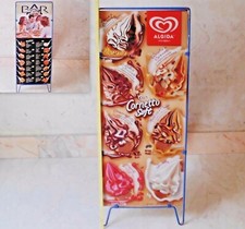 N. 2 INSEGNE IN LATTA LISTINO PREZZI GELATI ALGIDA BAR TABELLE INSEGNA FINDUS