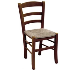 Sedia legno noce - , paglia