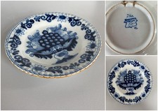 PICCOLO PIATTO da PARETE TERRACOTTA BIANCA BLU Delft HOLLAND Makkum VINTAGE 900