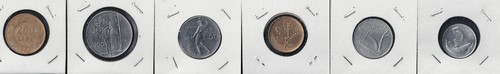 Lotto sei monete repubblica - monete,