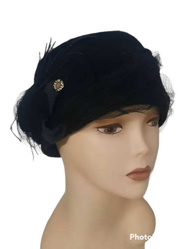 Cappello elegante feltro - in,