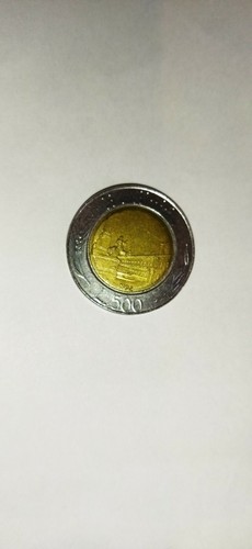 Moneta bimetallica 500 lire - moneta,