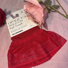 Hold Up Autoreggenti CALZEDONIA CON ELASTICO SILICONE  COLOR 3/4 CORORE ROSSO