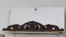 r403 Antica cimasa in legno di noce intagliata a mano stile barocco Italia 800