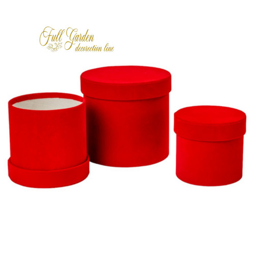 Scatole rosse velluto - scatole,