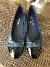 Ballerine Chanel blu nere in