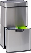 Relaxdays Pattumiera differenziata sensore 60 L 3 scomparti - OTTIMO STATO
