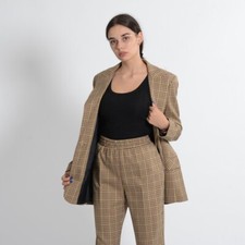 Giacca donna over a quadretti