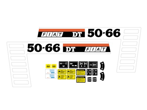 Kit adesivi trattore fiat - adesivi,