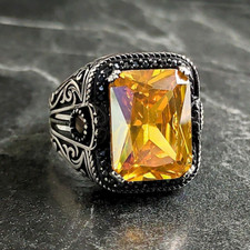 Anello Uomo Argento Quadrato
