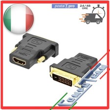Adattatore Video DVI-D (24+1) Maschio a HDMI Femmina Dorato