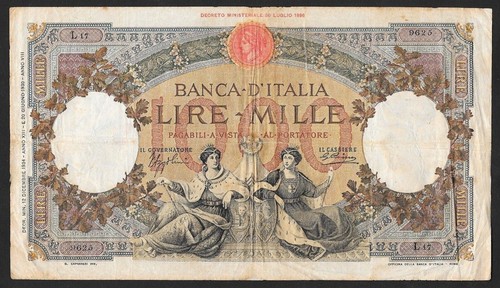 Italia banconota 1000 lire - italia,