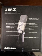 Samson G-Track Microfono a Condensatore USB con Scheda Audio e Mixer Integrati
