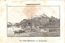 Stampa antica CADENABBIA Villa