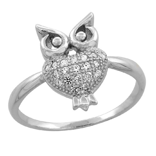 Anello dainty gufo argento - anello,