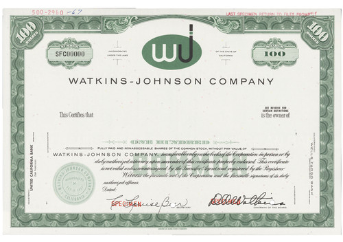 Watkins johnson company - johnson,