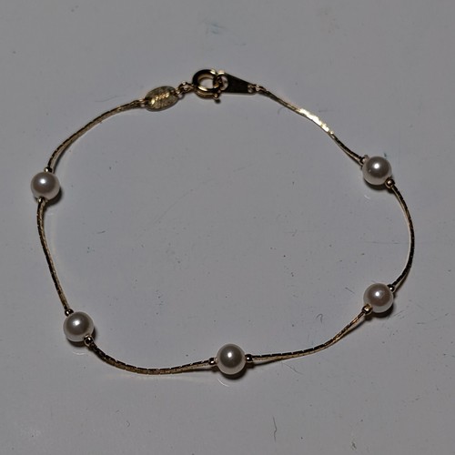 Bracciale tennis finta - tennis, perla
