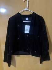 Zara Girls Black Embroidered