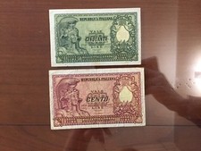 LOTTO 2 BANCONOTE LIRE 50 100