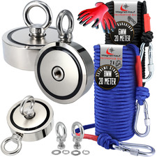 Set magnete da montagna con corda pesca magnetica da 160Kg a 1200Kg forte magnete ad occhiello al neodimio