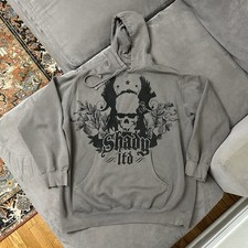 Felpa con cappuccio vintage Y2K Shady ltd Limited Eminem grigio teschio taglia XXL