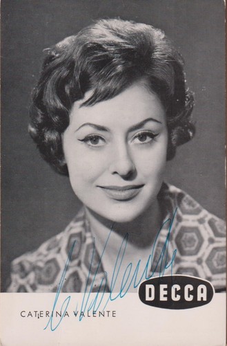 Caterina valente autografo - caterina,