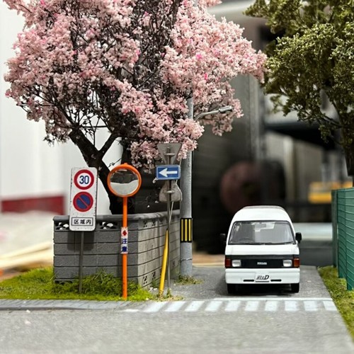 Diorama cartello stradale - diorama,