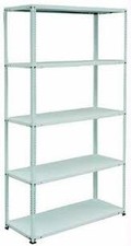 SCAFFALE IN METALLO 5 RIPIANI 40X100X185 COLORE BIANCO