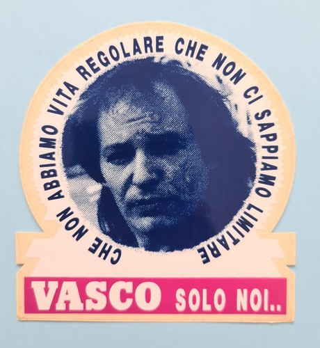 Vasco rossi adesivo - rossi, vintage