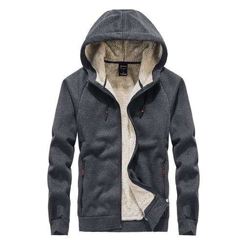 Giacca felpa cappuccio sherpa - cappuccio,