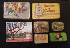 Lotto di 7 Scatole di Latta Anni 50 da Collezione