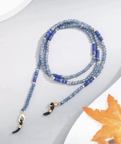 Collanina per occhiali blu - collanina,