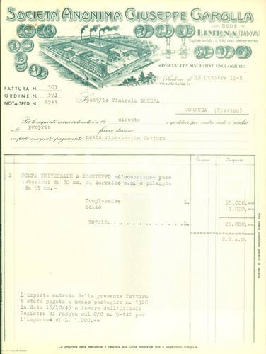 1945 limena società - limena, giuseppe