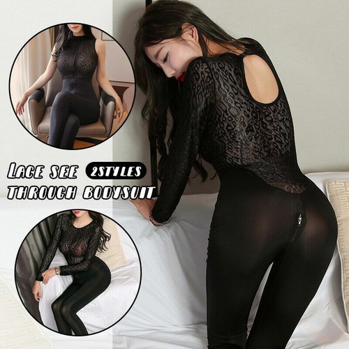 Body donna nero - , pizzo