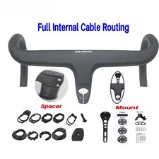 Stelo abitacolo cavo interno manubrio integrato carbonio bici strada -10°