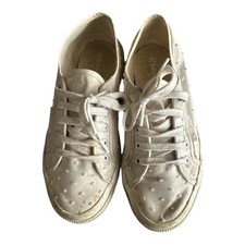 PROMO! SCARPE SUPERGA DONNA BIANCHE TELA E GOMMA 2750 PLUMETIS N° 38