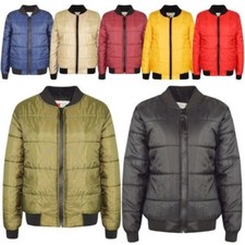 Bambini Giacca Bomber Imbottito Trapuntato Zip Biker MA1 Cappotto 5-1