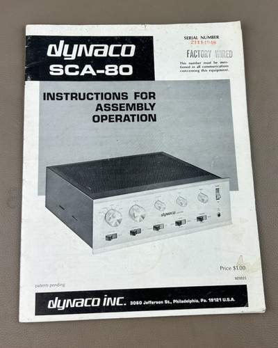 Dynaco sca amplificatore - dynaco, sca-80