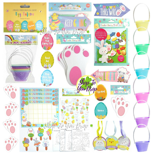 Easter egg hunt trail - easter,
