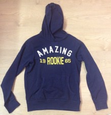 FELPA BENETTON ORIGINALE TAGLIA 11/12 ANNI  - COLORE BLU CON CAPPUCCIO