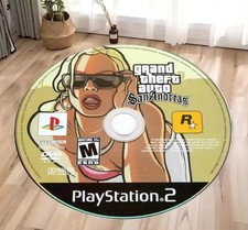 Tappeto Circolare GTA San Andreas CD Design Flanella Morbido Decorazione Camera