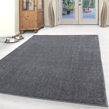 Tappeto tinta unita pelo corto economico effetto gabbeh soggiorno grigio mélange