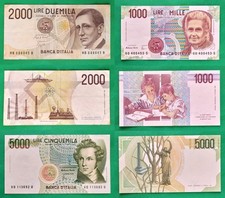 Lotto 3 Banconote 2000 Lire