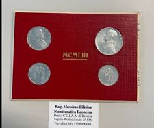 NL* ROMA PAPA PIO XII Serie 1953 4 VALORI 10 5 2 1 LIRA Fdc in set zecca * 3