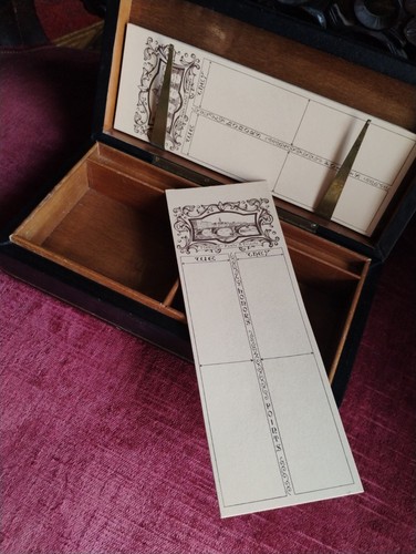 Scatola vintage legno pelle